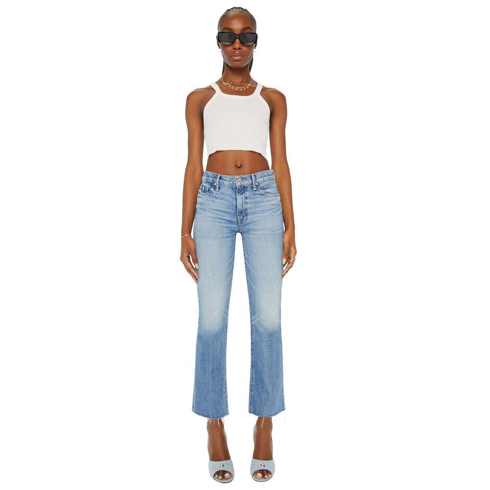 MOTHER Denim Outsider Flood Fray in Are We There Yet Size 24